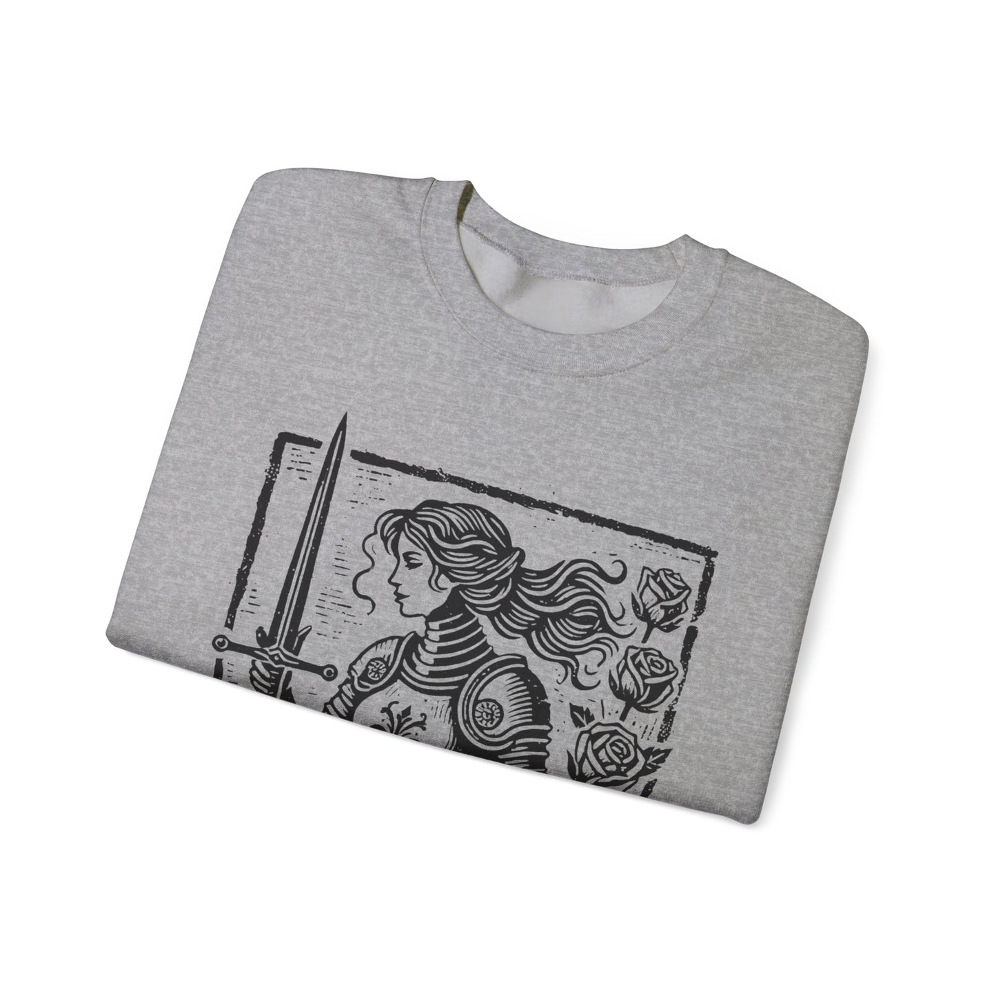 Lady Knight Man Character Unisex Crewneck