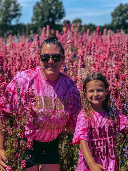 Away with the Fairies | Adult T-shirt Black Tie Dye