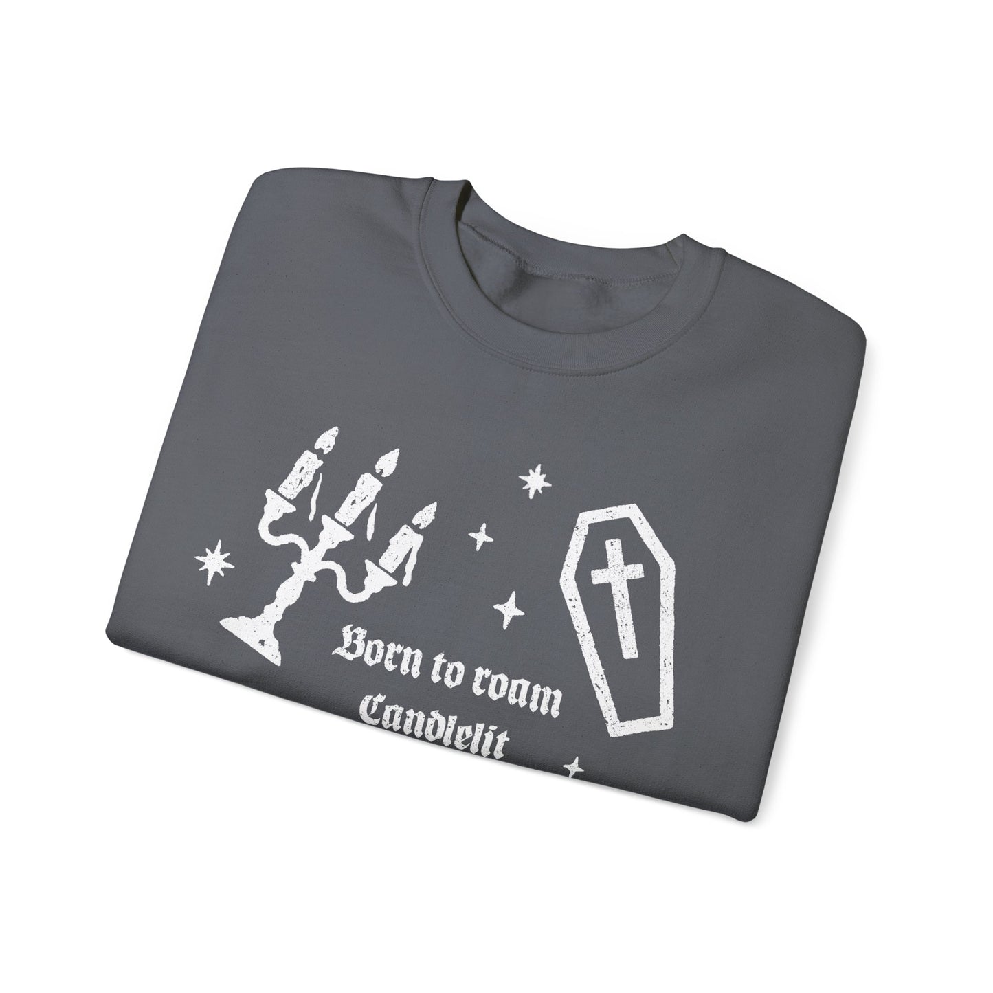 Born to Roam Candlelit Corridors Cozy Crewneck Sweatshirt