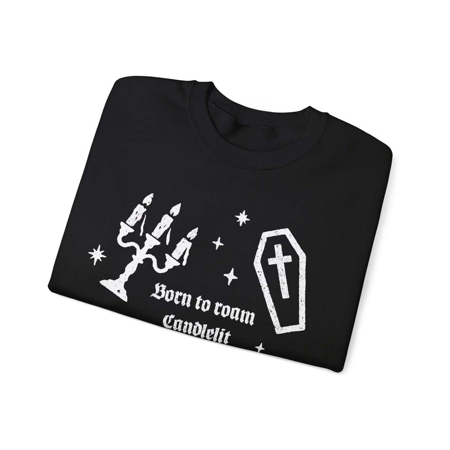 Born to Roam Candlelit Corridors Cozy Crewneck Sweatshirt
