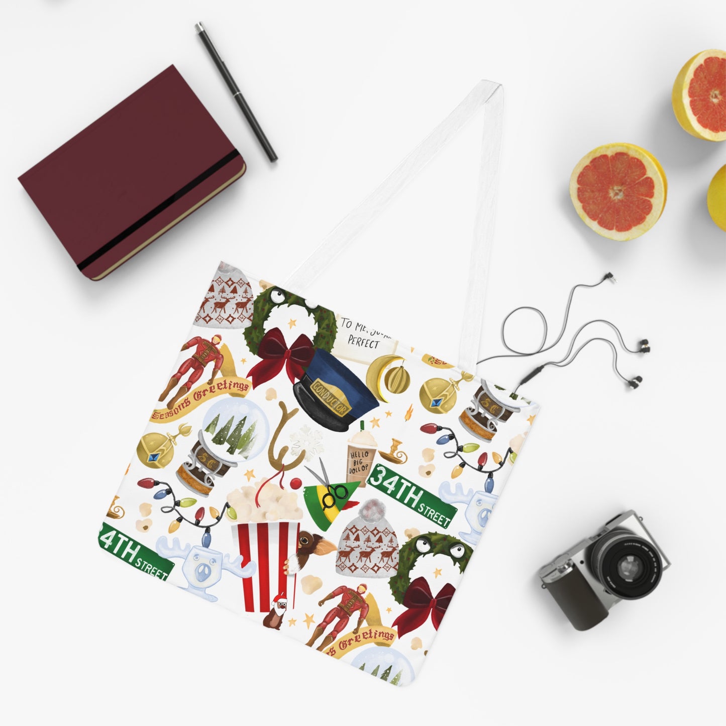 Festive Shoulder Tote Bag - 34th Street Holiday Collection