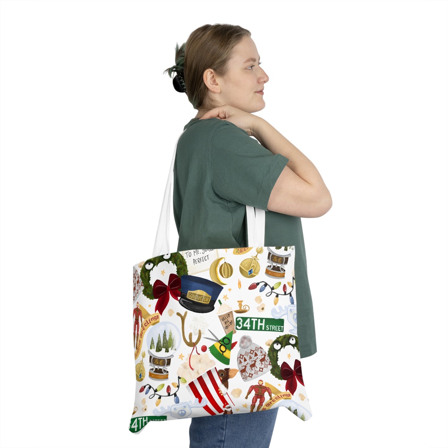 Festive Shoulder Tote Bag - 34th Street Holiday Collection