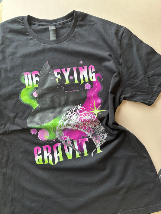 Large defying gravity tee