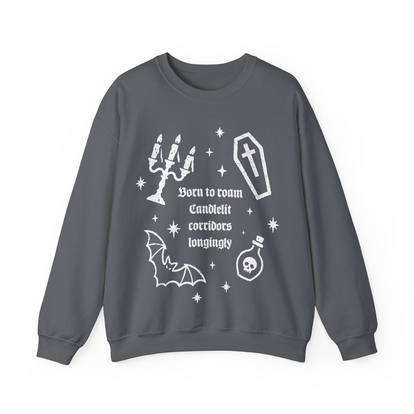 Born to Roam Candlelit Corridors Cozy Crewneck Sweatshirt