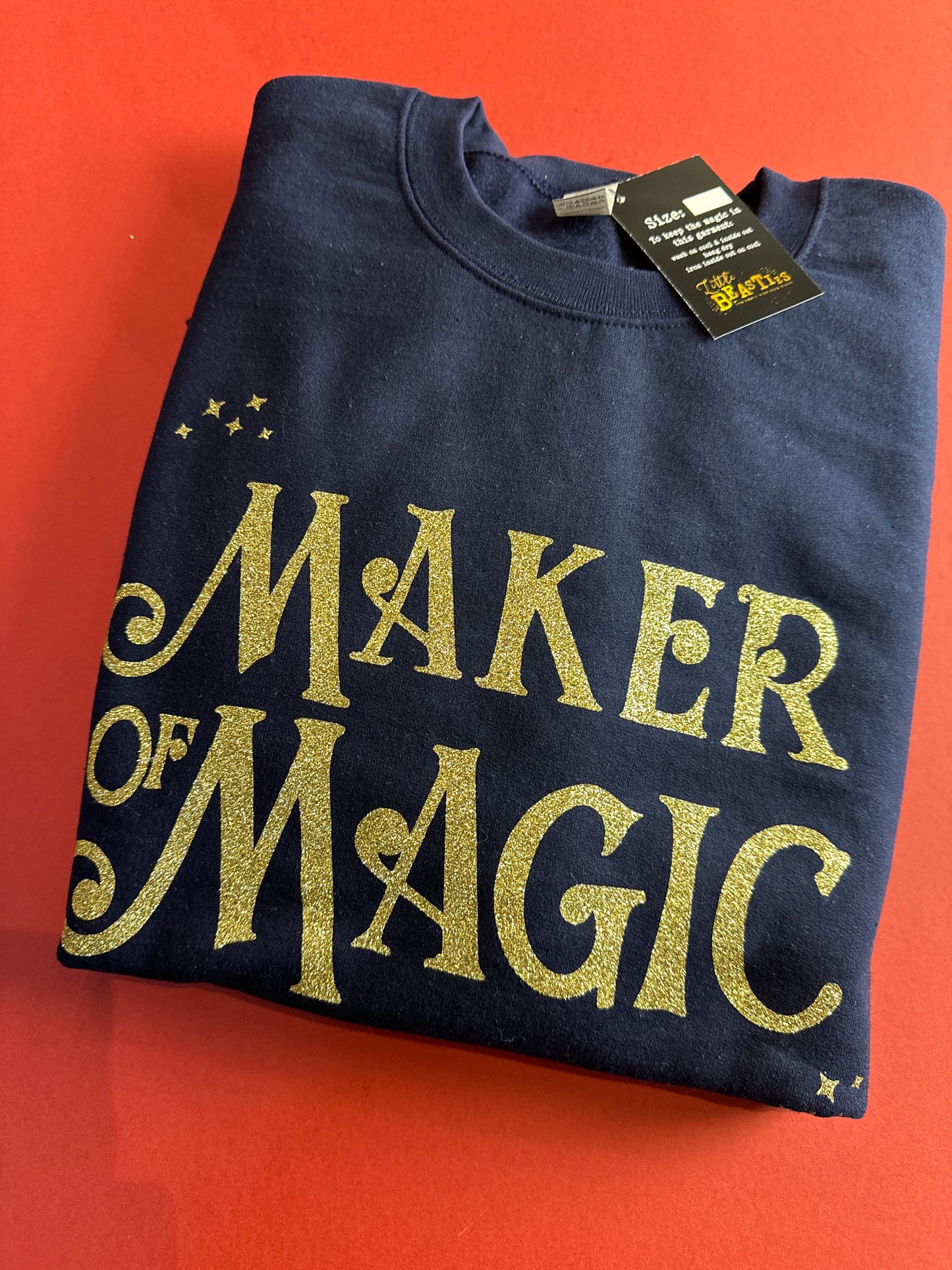 XL navy maker of magic sweat