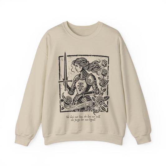 Lady Knight Man Character Unisex Crewneck
