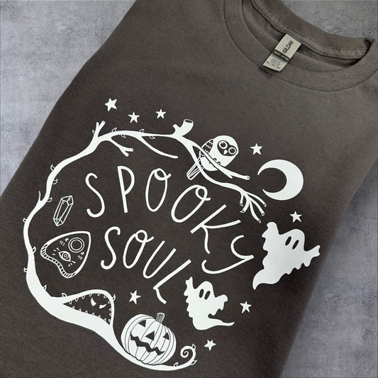 3XL Grey Spooky Soul T-shirt