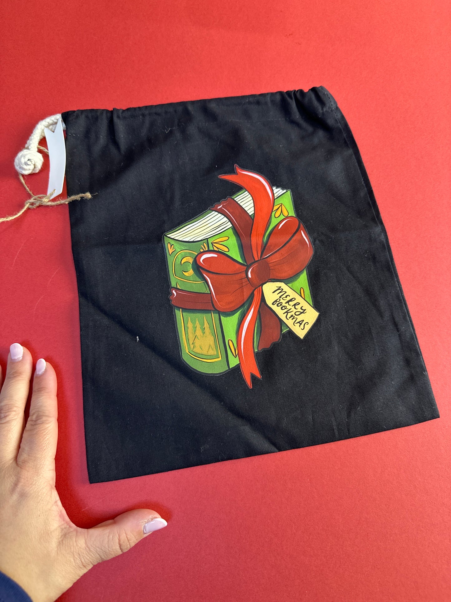 Merry bookmas sample gift bag